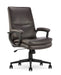 Serta - Comfort Mid-Back Bonded Leather Executive Office Chair - Dark Brown