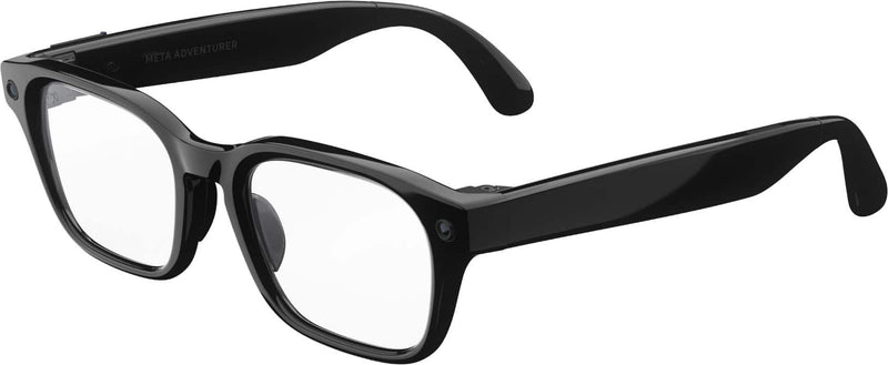 Adventurer - Smart AI glasses — Meta AI 12MP Camera Live Translate — Transitions Grey Lenses - Classic Black