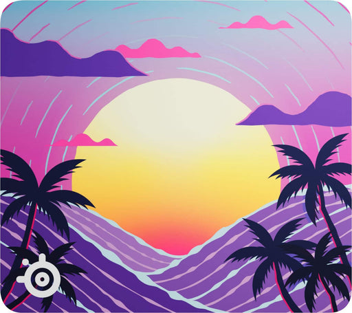 SteelSeries - QcK Cloth Gaming Mouse Pad (Large) - Neon Sunset Edition - Neon Multicolor