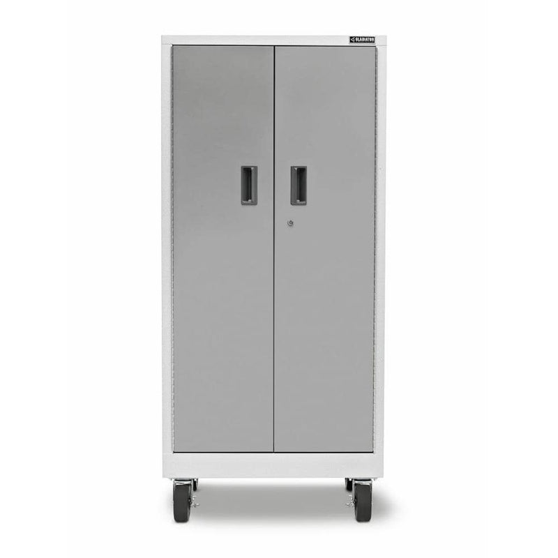 Gladiator 30-in W x 65.25-in H x 18-in D Freestanding or wall-mounted Steel Garage Cabinet in White