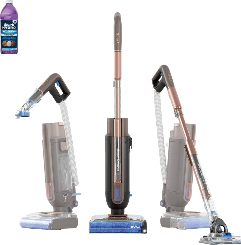 Shark - AquaReach PRO Cordless Hard Floor Vacuum  Mop System with a Wand Self-Sanitizing Dock - Brown