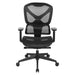 OSP Home Furnishings - High Back Mesh Back Manager’s Chair with Self-Adjusting Lumbar Support and Adjustable Arms - Black