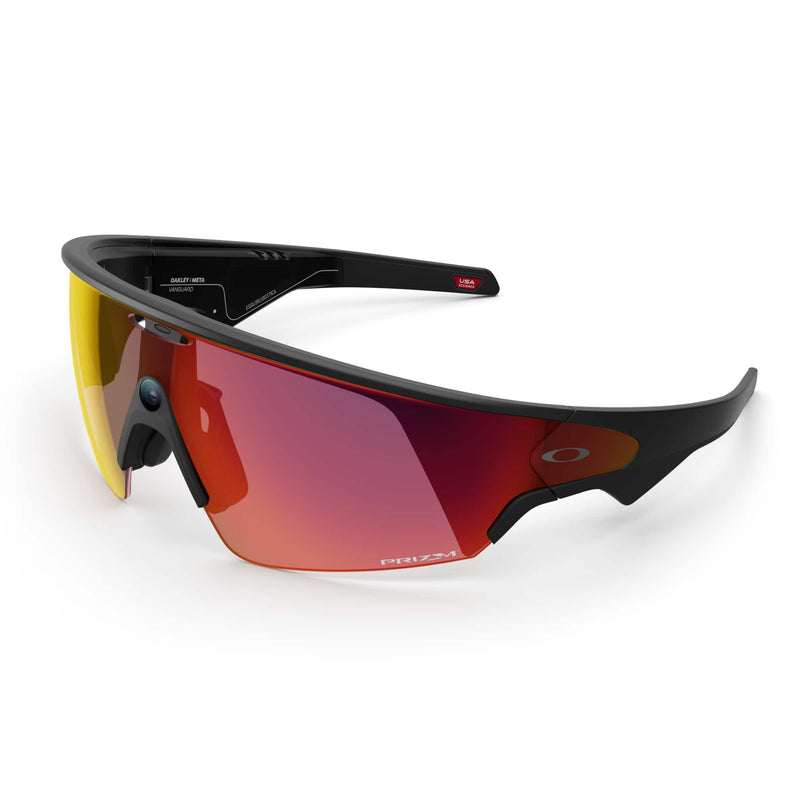 Oakley Meta - Vanguard glasses with Meta AI Audio Photo Video Compatibility - Prizm Transitions Ember Lens - Black