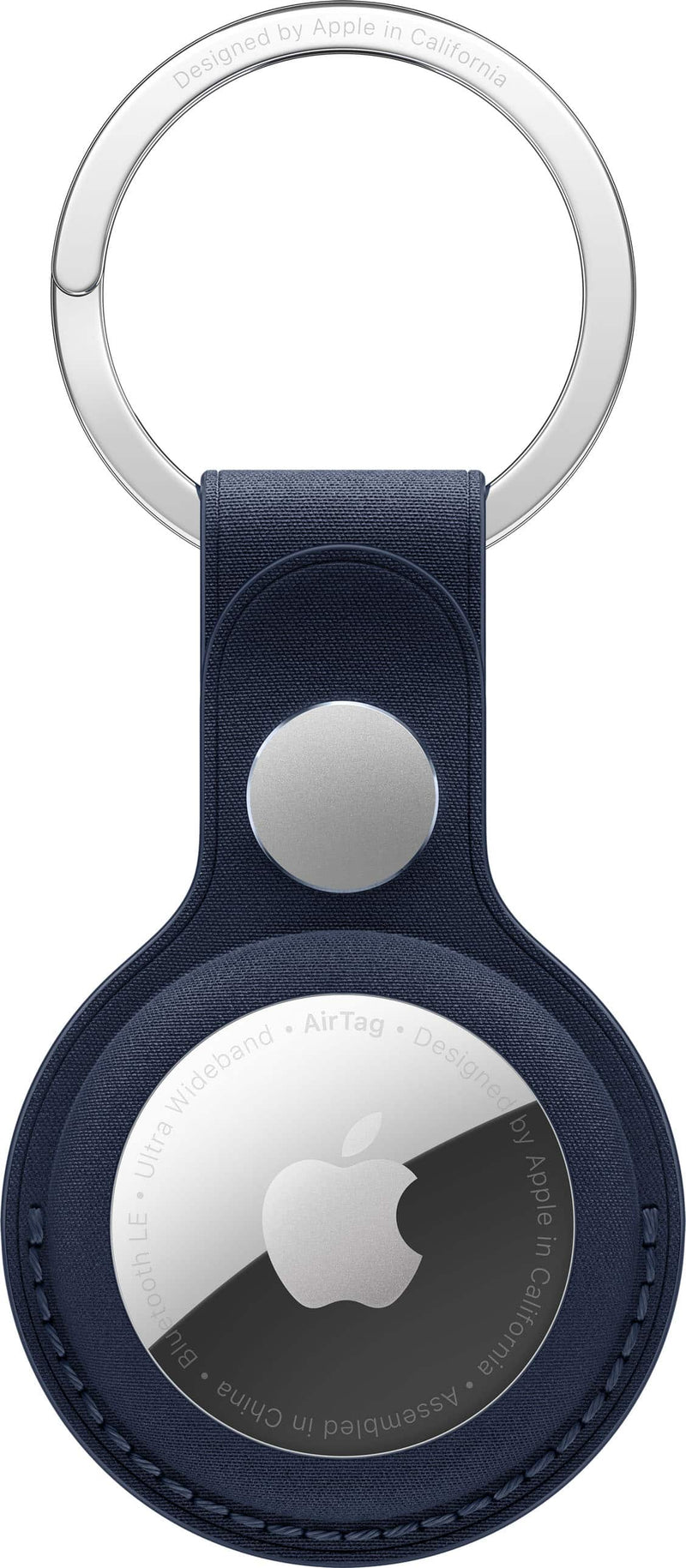 Apple - AirTag FineWoven Key Ring - Deep Blue