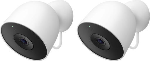 Google - Nest Cam Outdoor (wired 2nd gen) - 2K Video and Gemini - 2-Pack - Snow