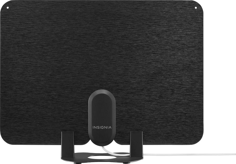 Insignia - Amplified Ultra-Thin Indoor HDTV Antenna with 60-Mile Range - Black/White