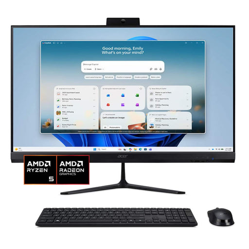 Acer - Aspire C27B AIO Desktop - 27" Full HD 144Hz Display 2k- AMD 10 Series - 16GB Memory - Storage 512GB SSD - Black