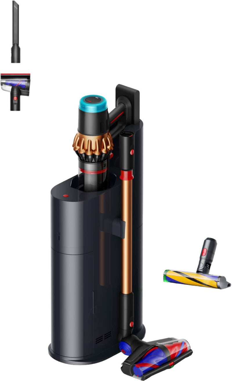 Dyson - V16 Piston Animal + Auto-Empty Dok Cordless Vacuum - Matched Black Body / Bright Copper Manifold