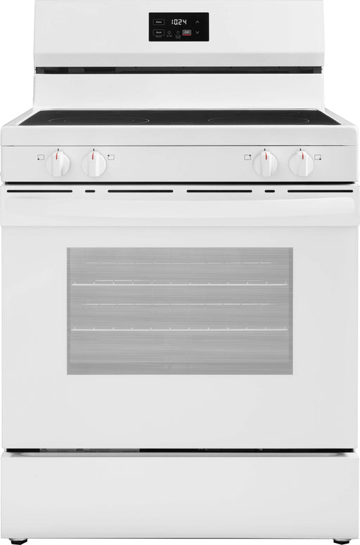Insignia - 5.3 Cu. Ft. Freestanding Electric Range with Dual-Size Burner and Storage Drawer - White