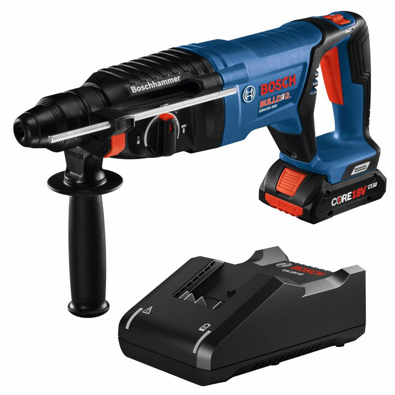 Bosch Bulldog CORE18V 4 -Amp 1-in SDS-plus Variable Speed Cordless Rotary Hammer Drill