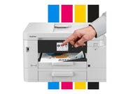 Brother - INKvestment 4555 Wireless Color Inkjet All-in-One Printer with 2 Paper Trays (MFCJ4555DW) Great for Small Offices - White