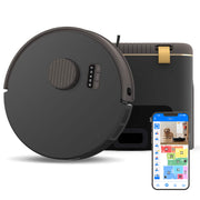bObsweep - Self-empty Robot Vacuum Cleaner with 100-Day Dock Activate Charcoal Odor Filtration and LiDAR Mapping - Rock