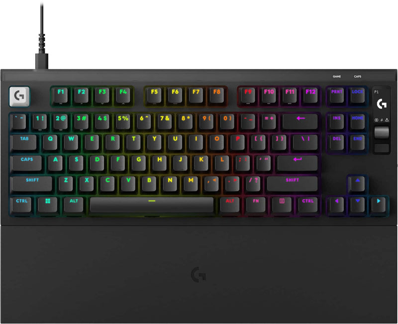 Logitech - G PRO X2 RAPID (Tenkeyless) Wired Gaming Keyboard with Magnetic Analog Switches and OLED Display - Black