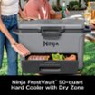 Ninja - FrostVault 50qt Hard Cooler with Dry Zone - Slate Gray