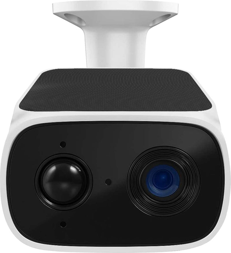 Swann - EVO Solar 2K Outdoor Wi-Fi Security Camera Motion Detect Night Vision 2-Way Talk Local Storage 16GB Card - White