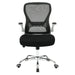 OSP Home Furnishings - Mesh Back Manager’s Chair with Bulit in Lumbar Support and Chrome Base - Black/White