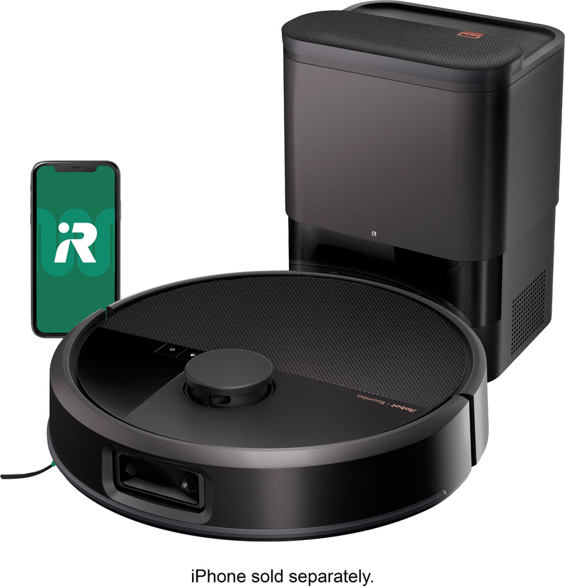 iRobot - Roomba 705 Vacuum + AutoEmpty Dock - Extreme Power-Lifting Suction Anti-Tangle Dual Rubber Brushes Self Empties LiDAR - Black