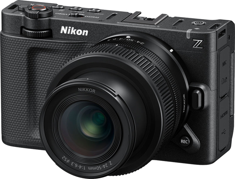 Nikon - ZR Full-frame Mirrorless Cinema Camera 24-50mm Zoom Lens Kit for Z Mount Lenses - Black