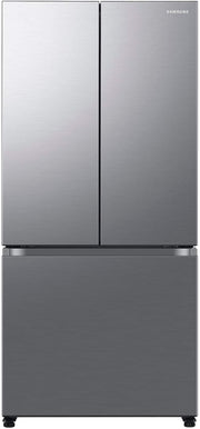 Samsung - 17.5 cu. ft. 3-Door French Door Counter Depth Smart Refrigerator with Twin Cooling Plus - Stainless Steel