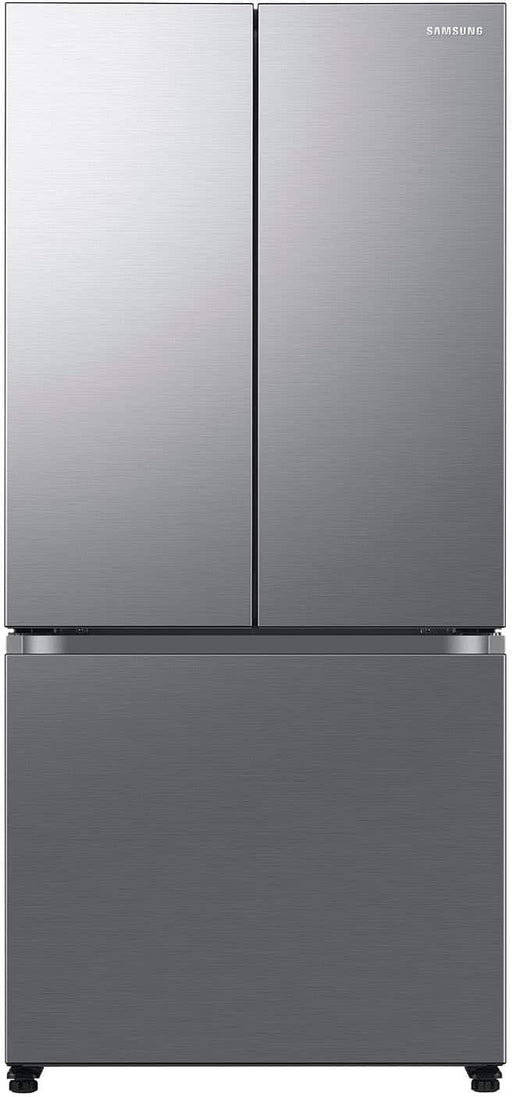 Samsung - 32 in. Wide 17.5 cu. ft. 3-Door French Door Counter Depth Smart Refrigerator with Twin Cooling Plus - Stainless Steel Look