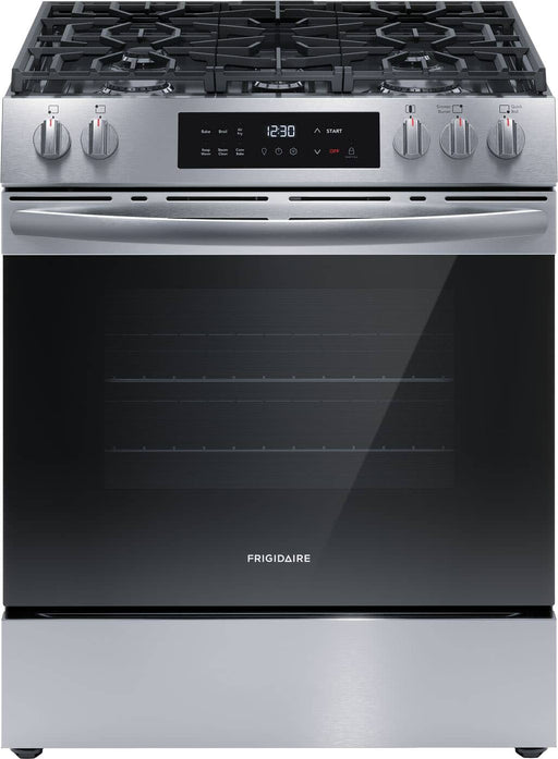 Frigidaire - 30" Front Control Gas Range with Air Fry - Stainless Steel