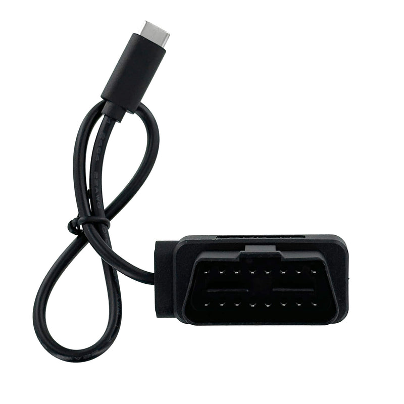 Momento - OBD8 USB-C to OBD-II Port Installation Adapter - Black