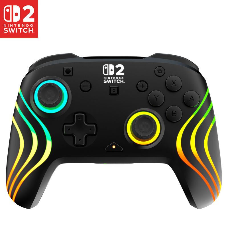 Turtle Beach - Afterglow Wave Wireless RGB Gaming Controller for Nintendo Switch 2 Nintendo Switch Switch Lite  OLED Model - Black