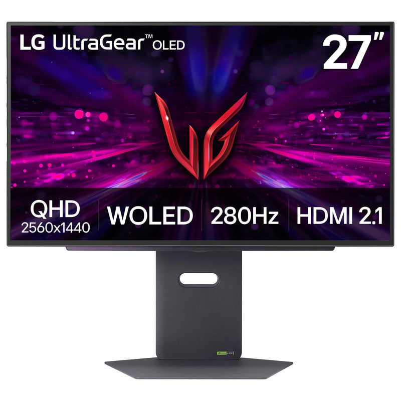 LG - UltraGear 27" OLED QHD 280Hz 0.03ms G-Sync and FreeSync Premium Pro Gaming Monitor with HDR500 (HDMI x2 DP USB-A) - Black