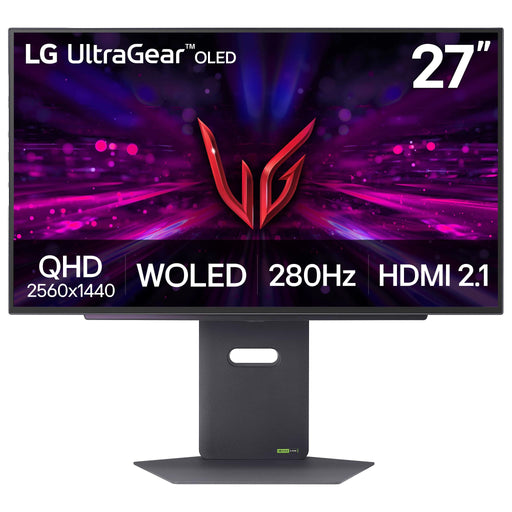 LG - UltraGear 27" OLED QHD 280Hz 0.03ms G-Sync and FreeSync Premium Pro Gaming Monitor with HDR500 (HDMI x2 DP USB-A) - Black