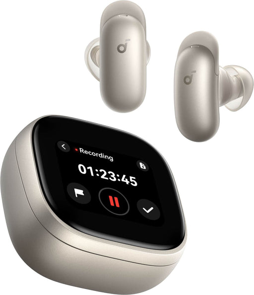 Anker - Soundcore Liberty 5 Pro Max Noise Cancelling Earbuds with AI-Note Taker Case - Gold