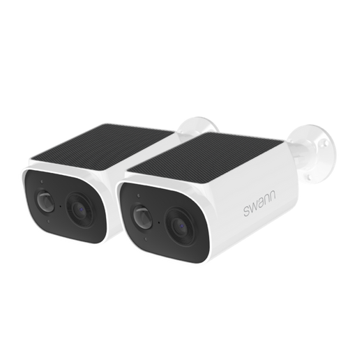Swann - EVO Solar 2K Wireless Security Camera w 16GB Card - 2 Pack - Black