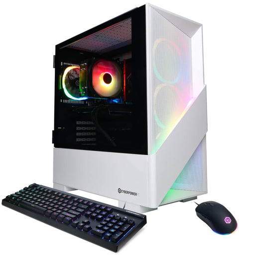 CyberPowerPC - Gamer Master Gaming Desktop - AMD Ryzen 7 8700F - 16GB Memory - AMD Radeon RX 7600 8GB - 1TB SSD - White