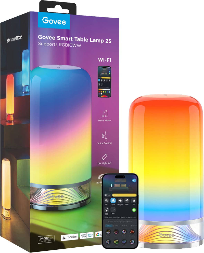 Govee - RGBIC Smart Table Lamp 2S - Multi
