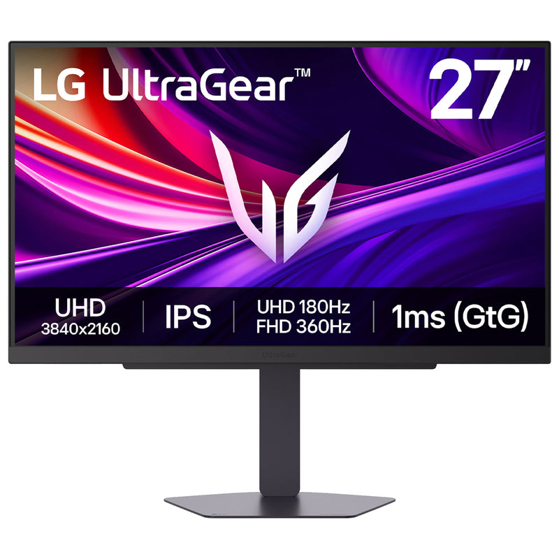 LG - UltraGear 27" IPS Dual Mode (4K UHD 180Hz FHD 360Hz) 1ms NVIDIA G-SYNC AMD Freesync Gaming Monitor (HDMI DP USB-C) - Black