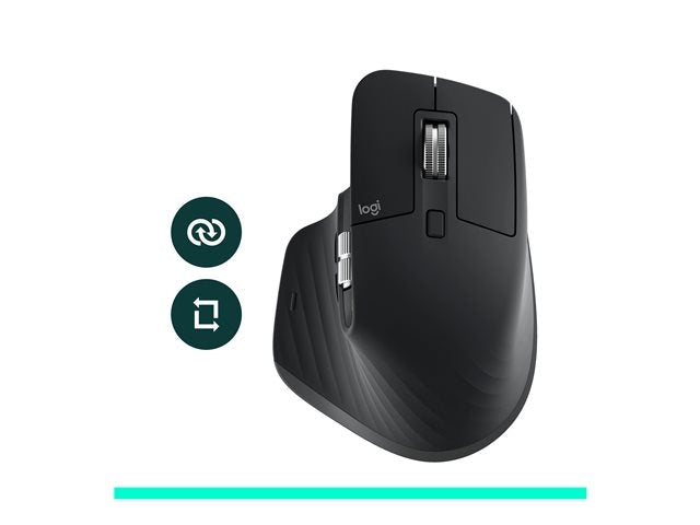 Logitech - MX Master 3S Bluetooth Edition Performance Wireless Optical Mouse with Ultra-fast Scrolling and Quiet Clicks - Wireless - Black