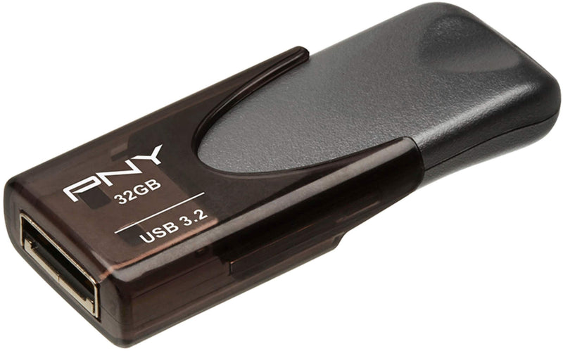 PNY - 32GB Turbo Attache 4 USB 3.0 Flash Drive - Gray