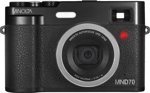 Minolta - Retro MND70 48.0 Megapixel 5K Video Digital Camera with Dual Lens - Black