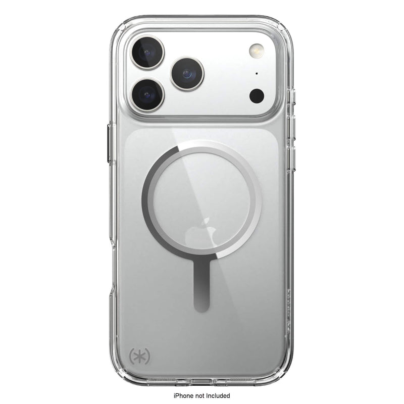 Speck - Presidio Perfect Clear with MagSafe Case for Apple iPhone 17 Pro Max - Clear/Silver