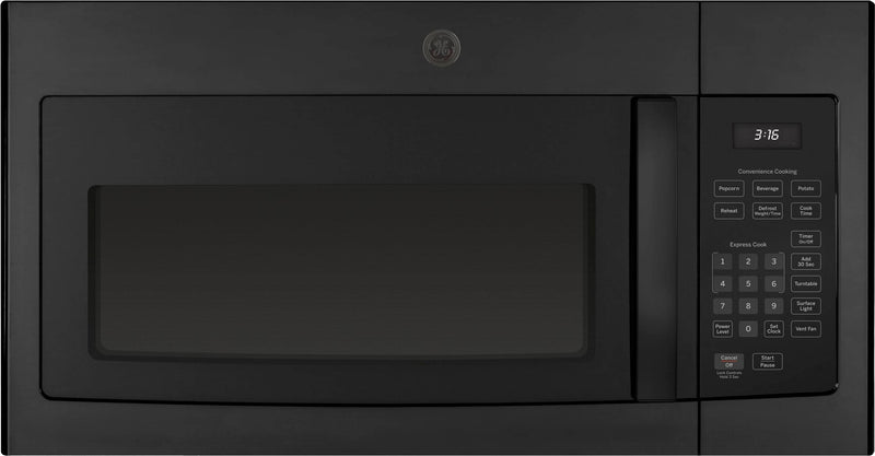 GE - 1.6 Cu. Ft. Over-the-Range Microwave with Convenience Cooking Controls - Black