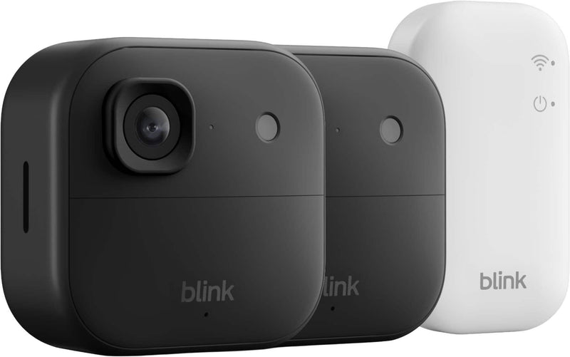Blink - Outdoor 2K+ Wireless Smart Security Camera 2K video Two-way audio w/ noise cancellation Smart detection - 2CAM - Black