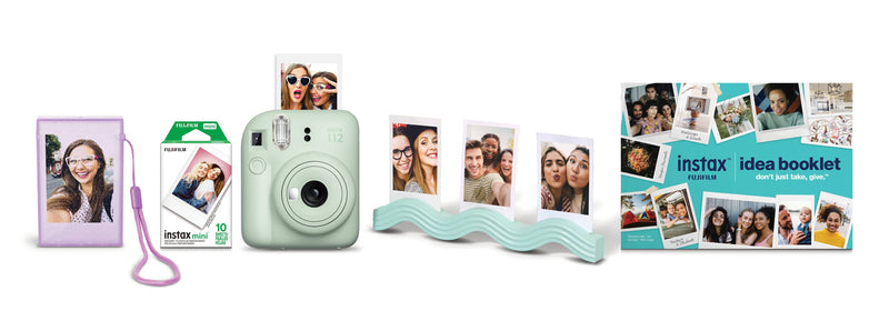 Fujifilm - instax mini 12 Holiday Bundle 2026 - Mint Green