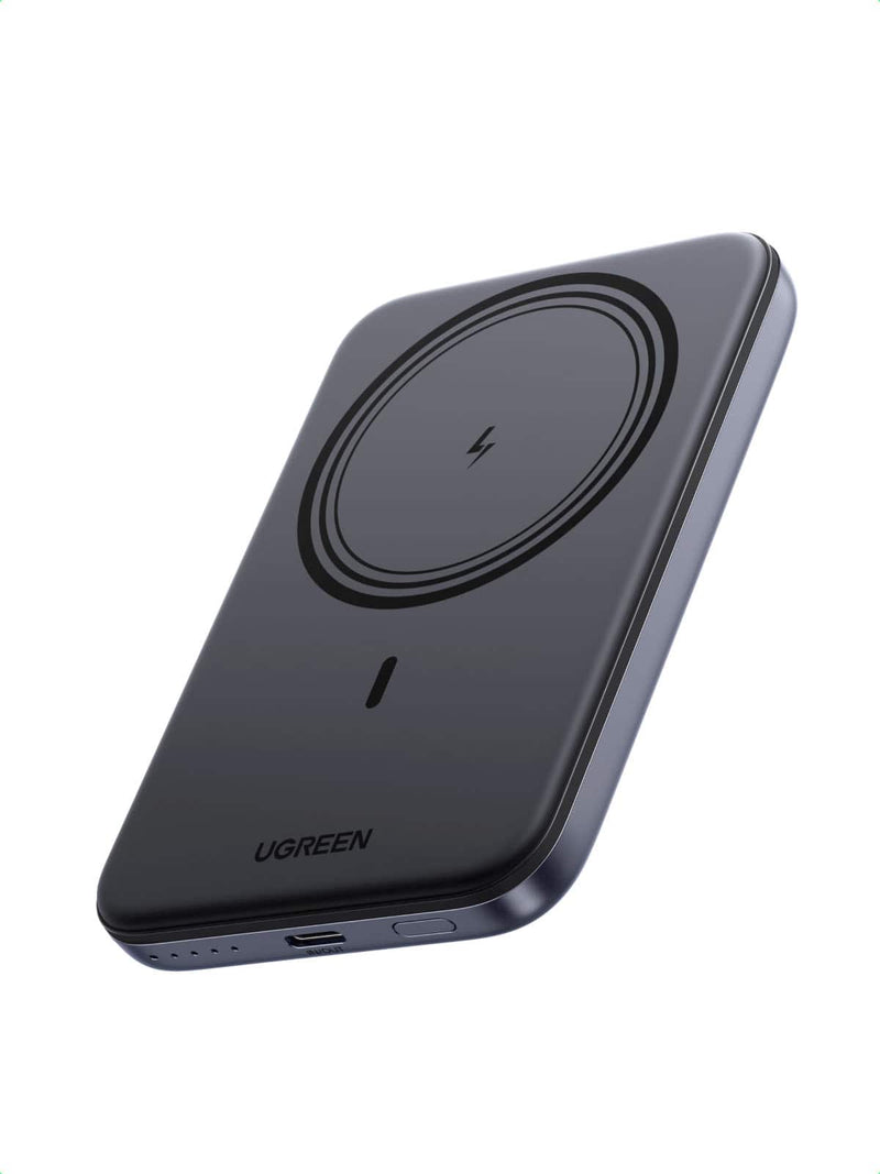 UGREEN - 5000mAh Magnetic Power Bank Magsafe-Compatible Portable Charger for iPhone 17/16/15/14/13/12 Series - Black
