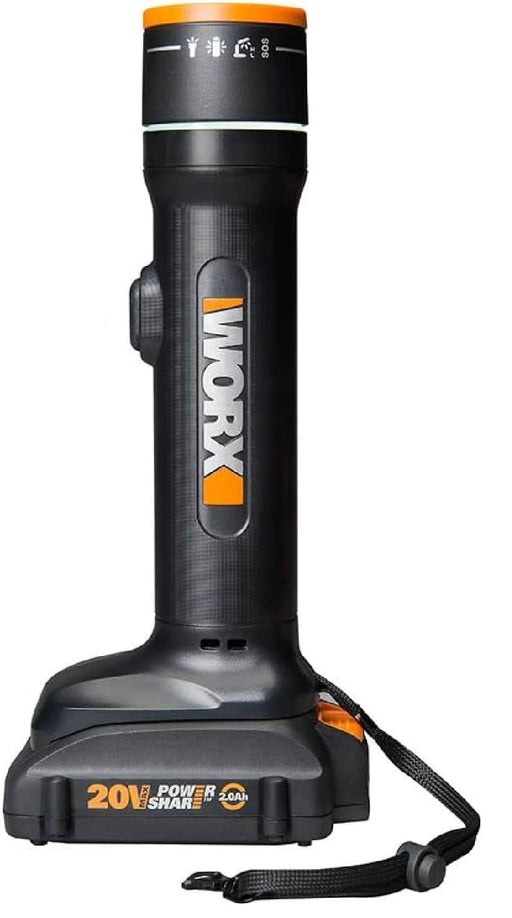 WORX - 20V Power Share Multi-Function LED Flashlight with Battery and Charger - Black