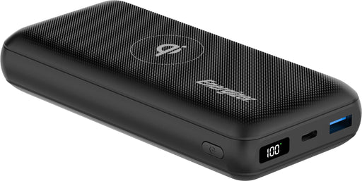 Energizer - Ultimate Lithium 20000 mAh 20W USB-C PD  15W Qi Wireless 4-Port Portable Battery Charger Power Bank with LCD Display - Black