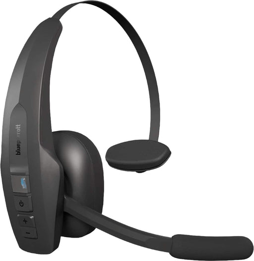 BlueParrott - Pro B350 Wireless Bluetooth Mono Headset with 98 AI Voice Isolation Mics and Lightweight Headband - Black
