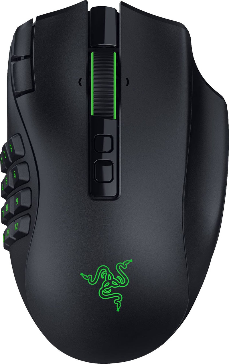 Razer - Naga V3 Pro Modular MMO Optical Gaming Mouse with Swappable Side Plates - Wireless - Black