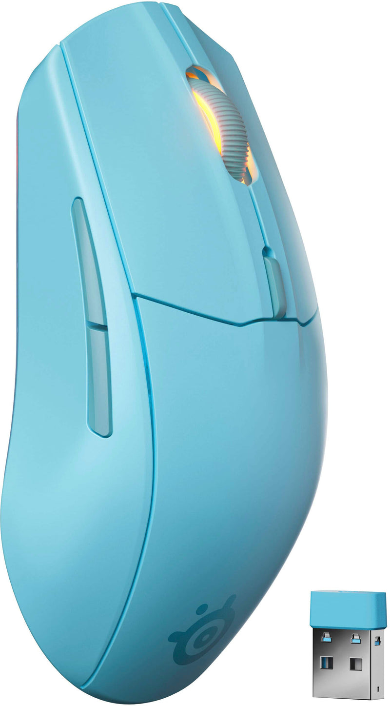 SteelSeries - Rival 3 Gen 2 Wireless Optical Gaming Mouse with Ultra-fast clicks - Wireless - Aqua