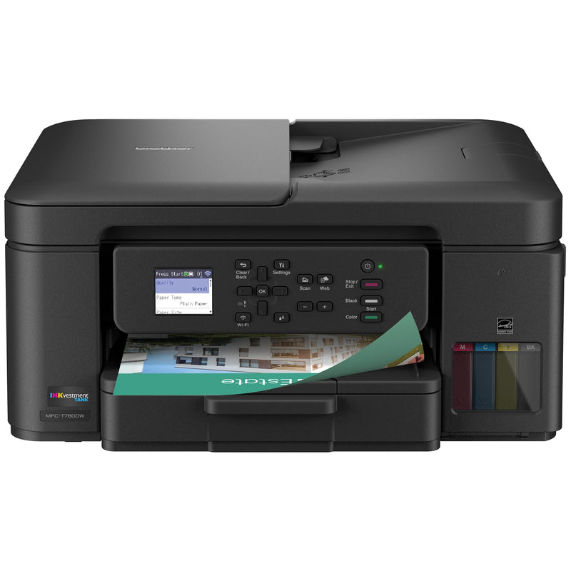 Brother - INKvestment Tank 780 Wireless All-in-One SuperTank Inkjet Printer up to 3 Years of Ink + 3 Year Warranty (MFCT780DW) - Black