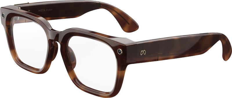 Fury - Smart AI glasses — Meta AI 12MP Camera Live Translate — 8+ Hour Battery — Transition Grey Lenses - Mahogany