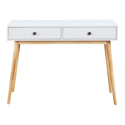 OSP Home Furnishings - Kayla Mid-Century Writing Desk - White/Light Wood